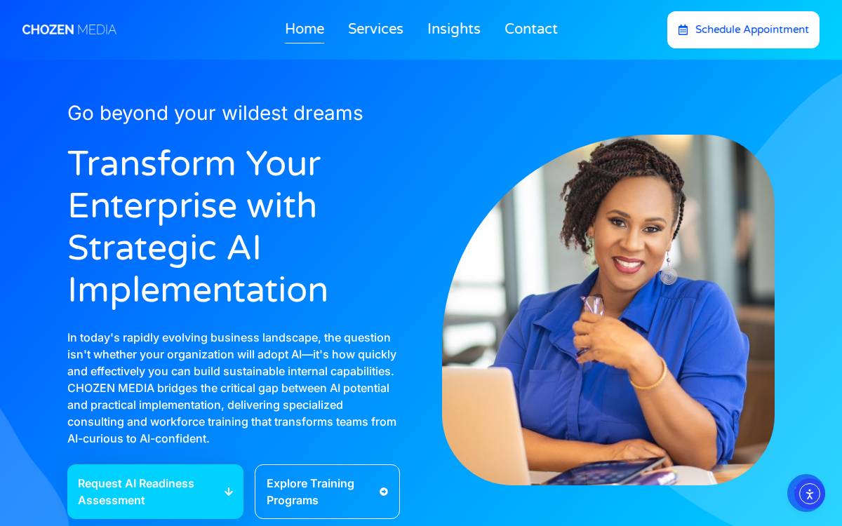 CHOZEN MEDIA website preview