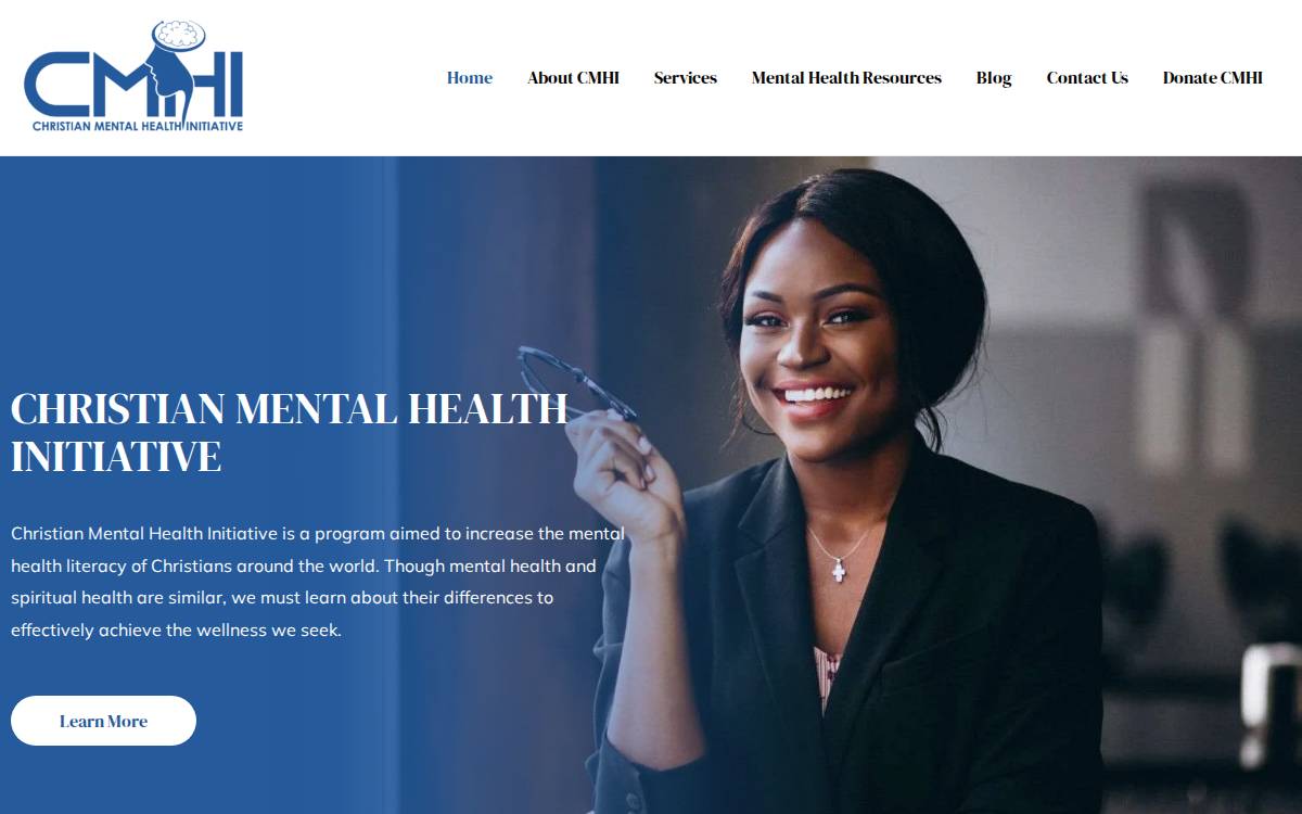Christian Mental Health Initiative website preview