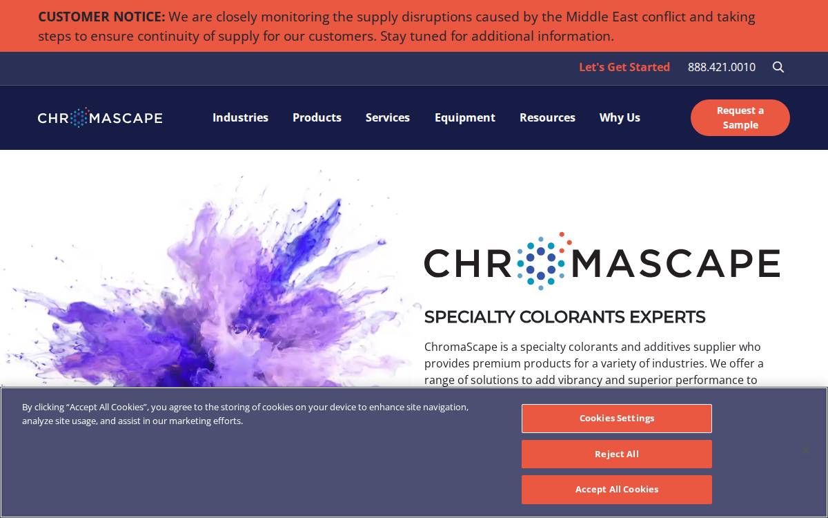ChromaScape website preview