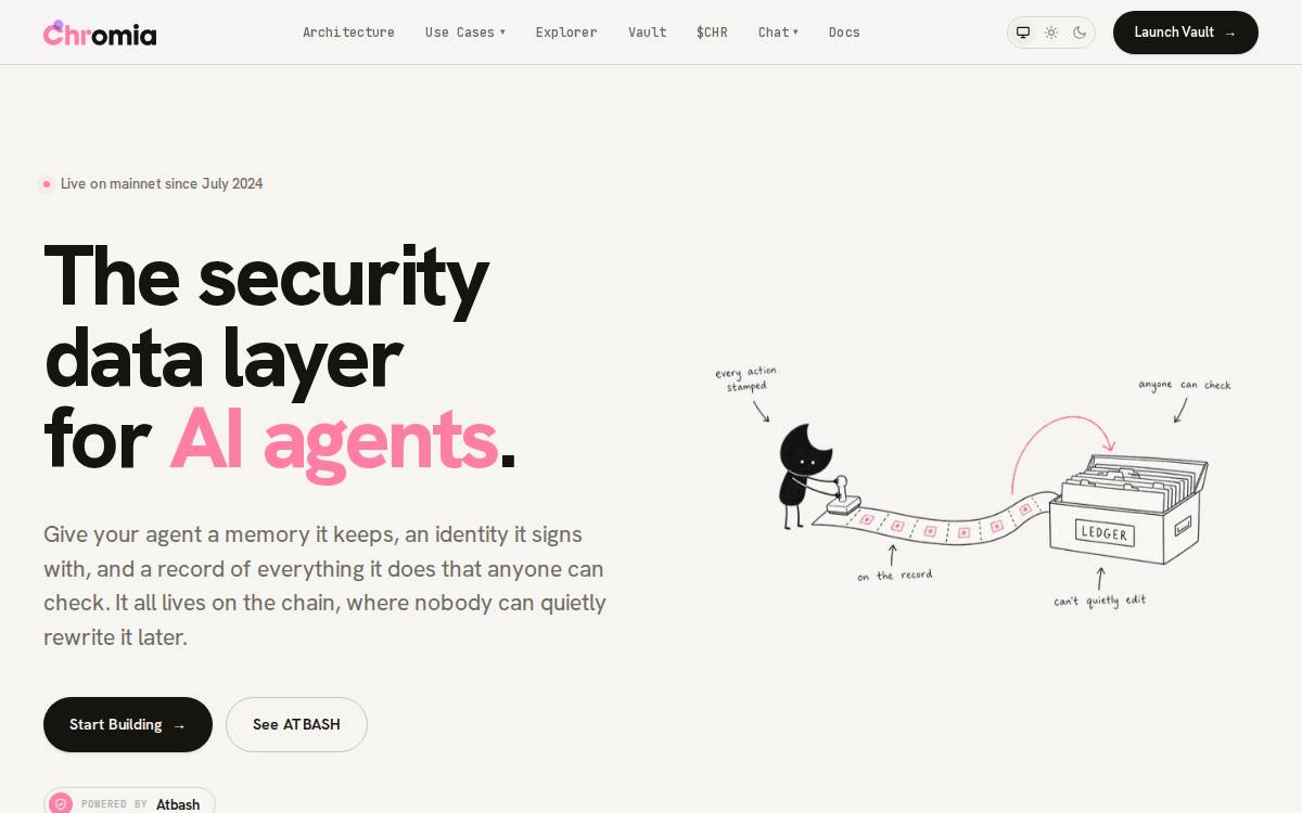 Chromia website preview