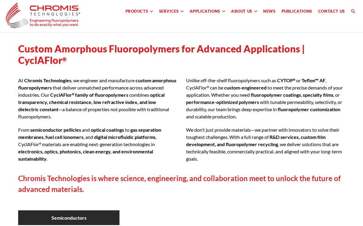 Chromistechnologies website preview
