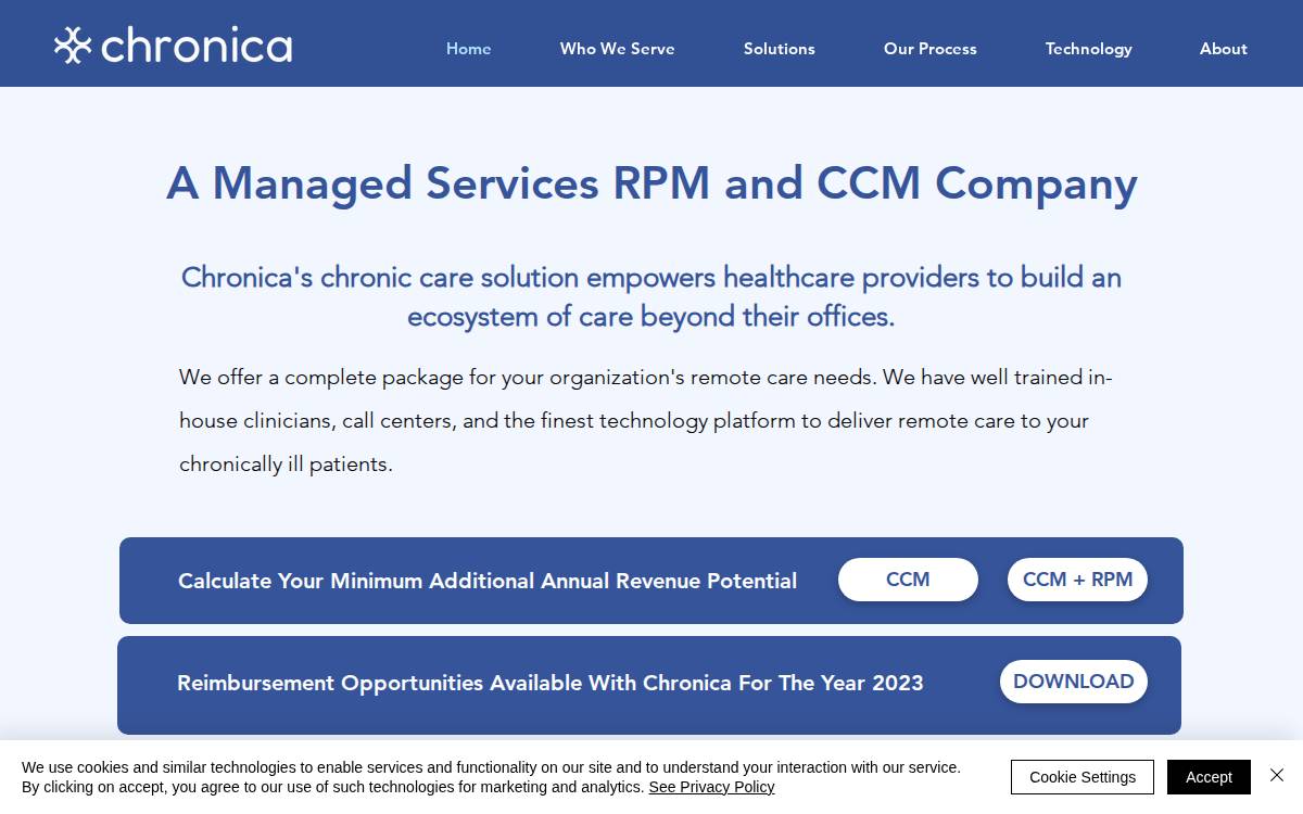 Chronica website preview