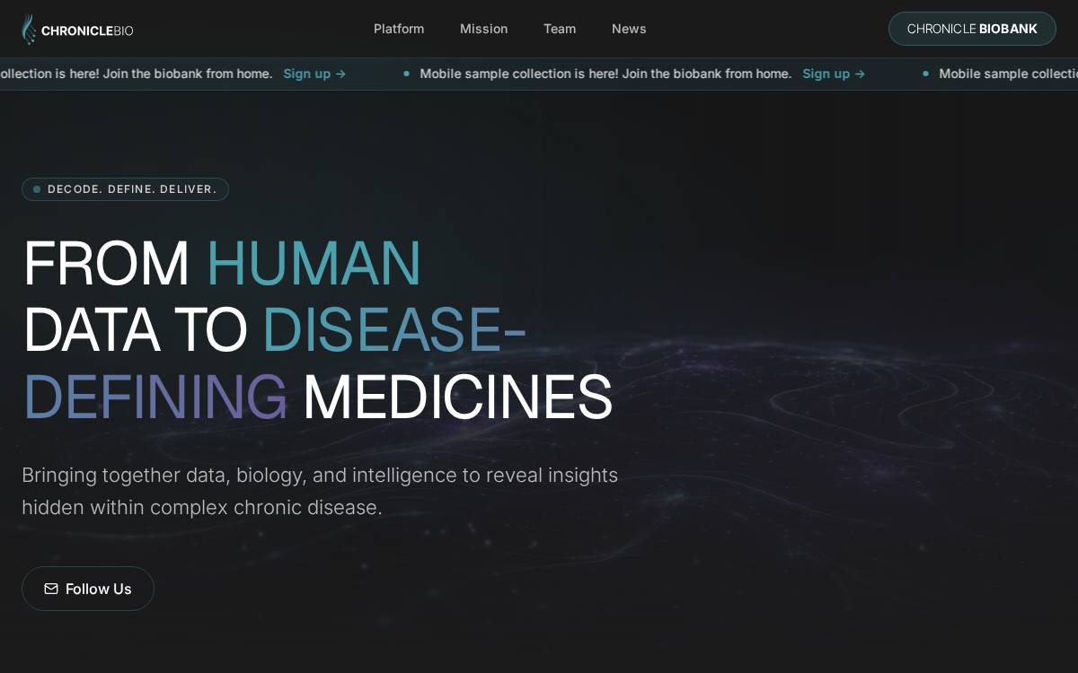 ChronicleBio website preview