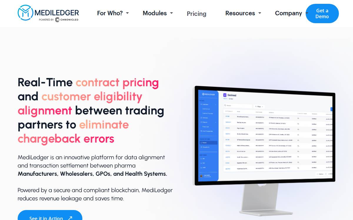 Chronicled website preview