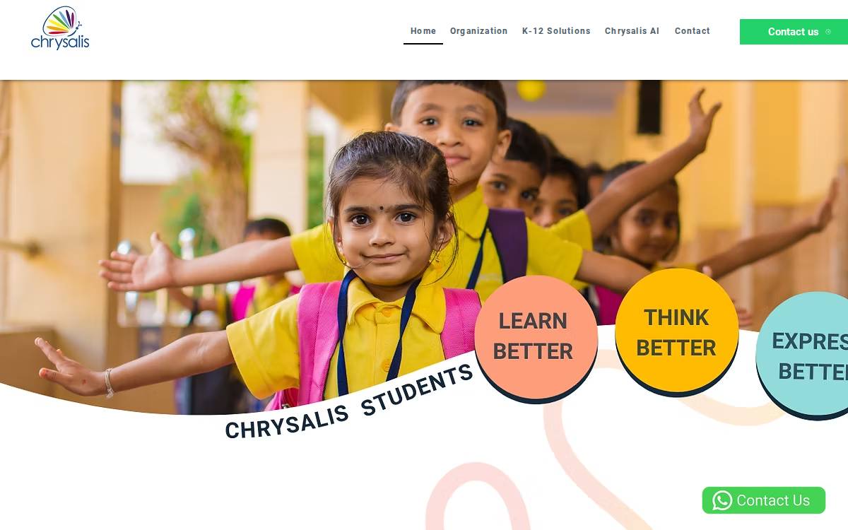 Chrysalis website preview