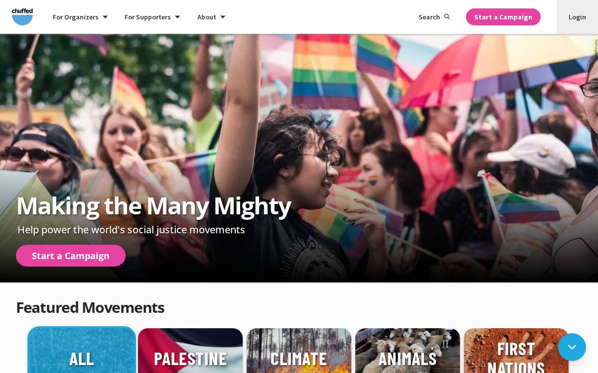 Chuffed website preview