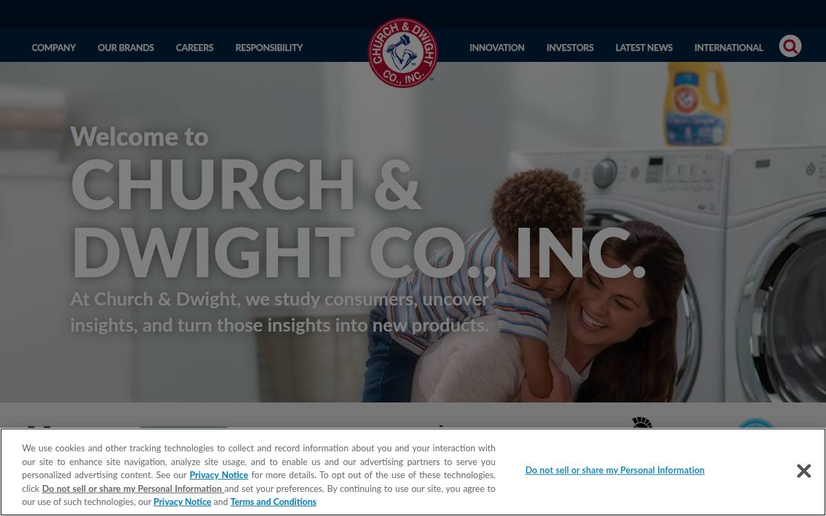 Church & Dwight website preview
