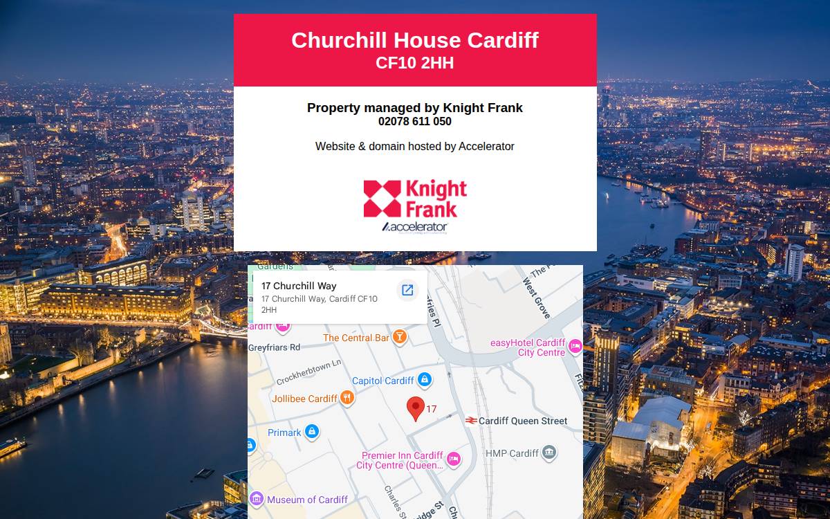 Churchill House Cardiff website preview