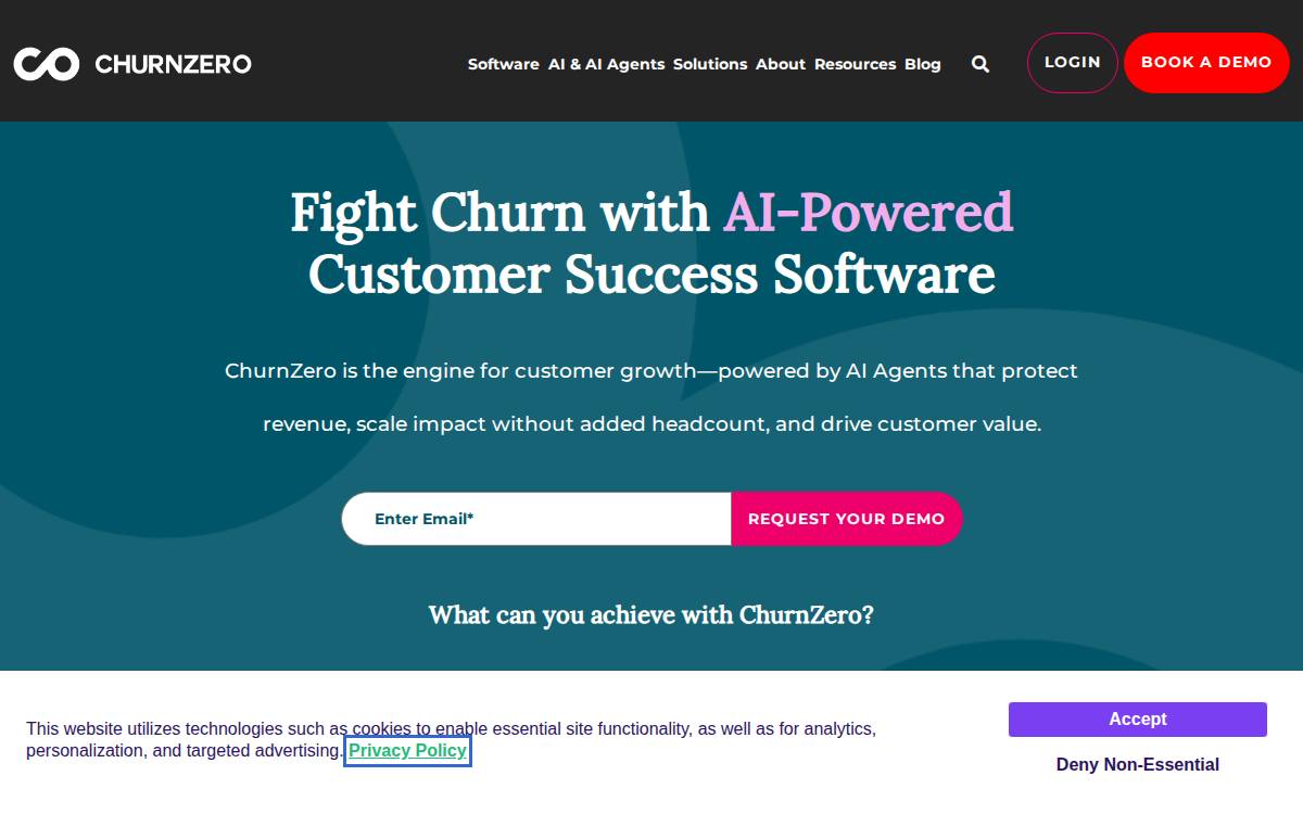 ChurnZero website preview