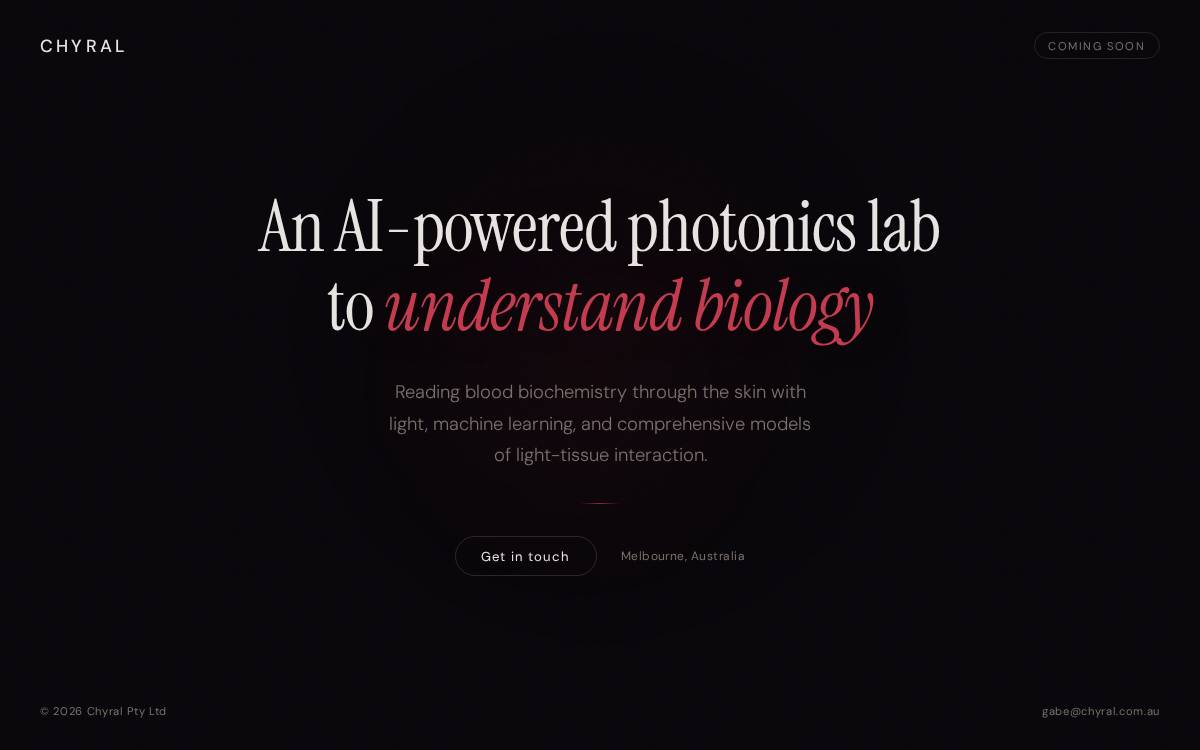 Chyral website preview