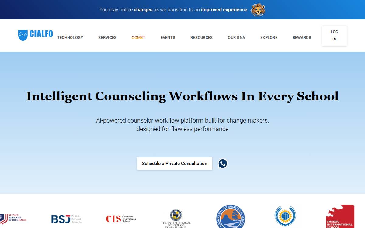 Cialfo website preview