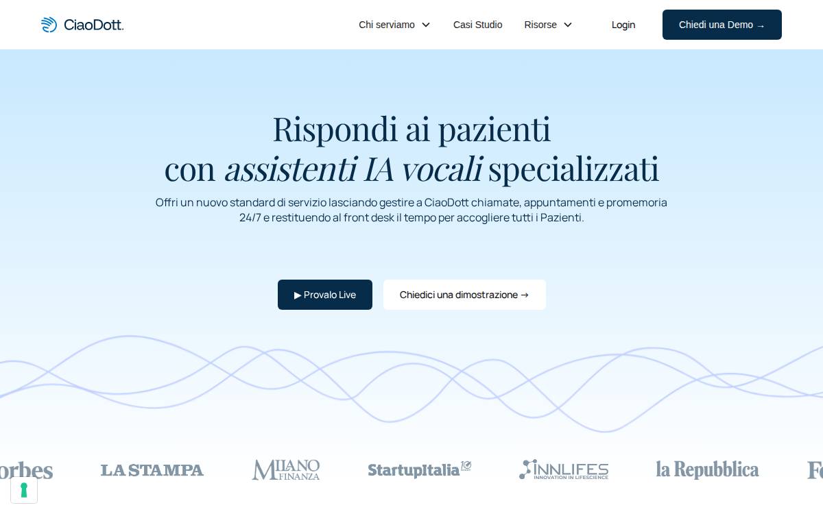 CiaoDott website preview