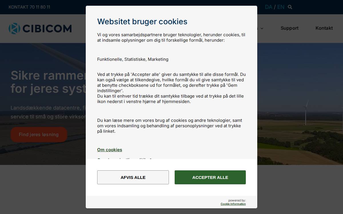 Cibicom website preview