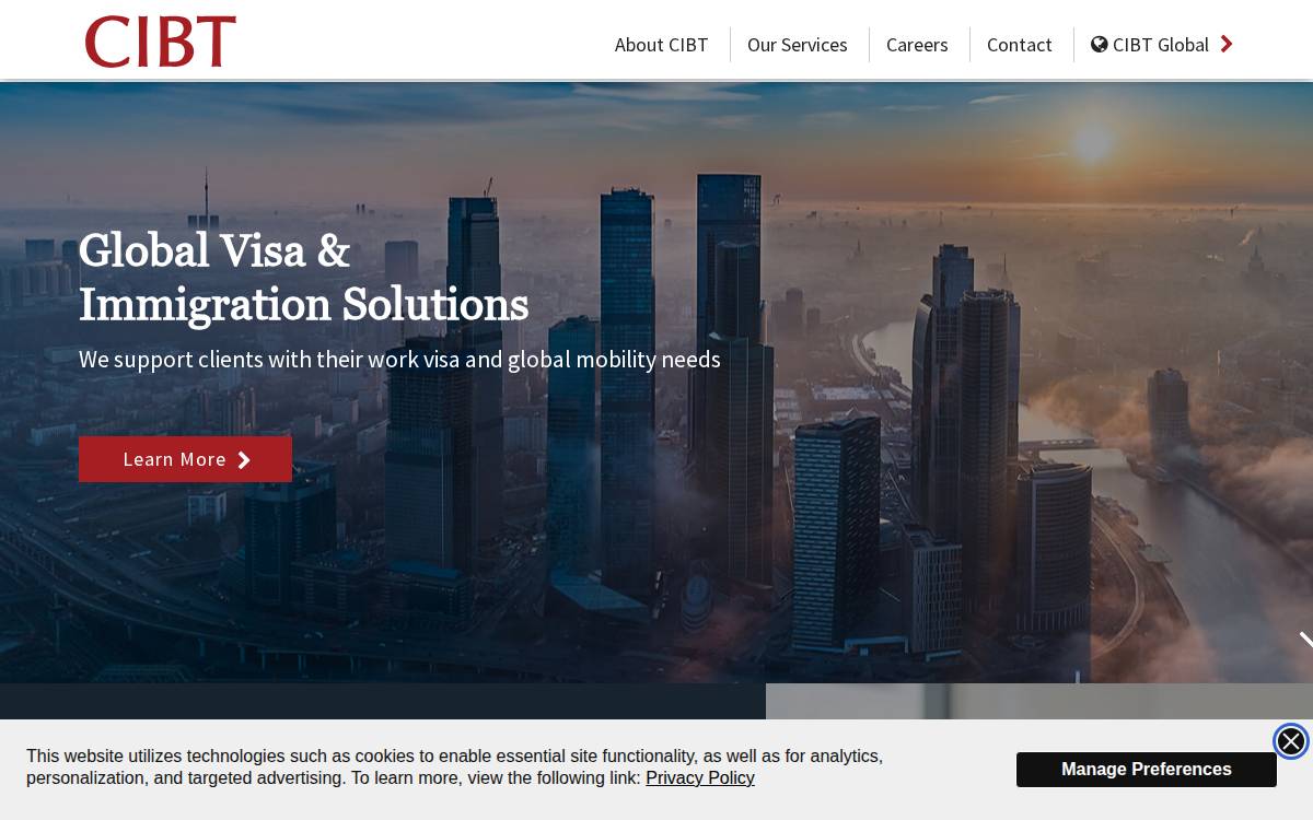 CIBT website preview