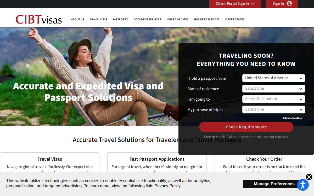 Cibtvisas website preview