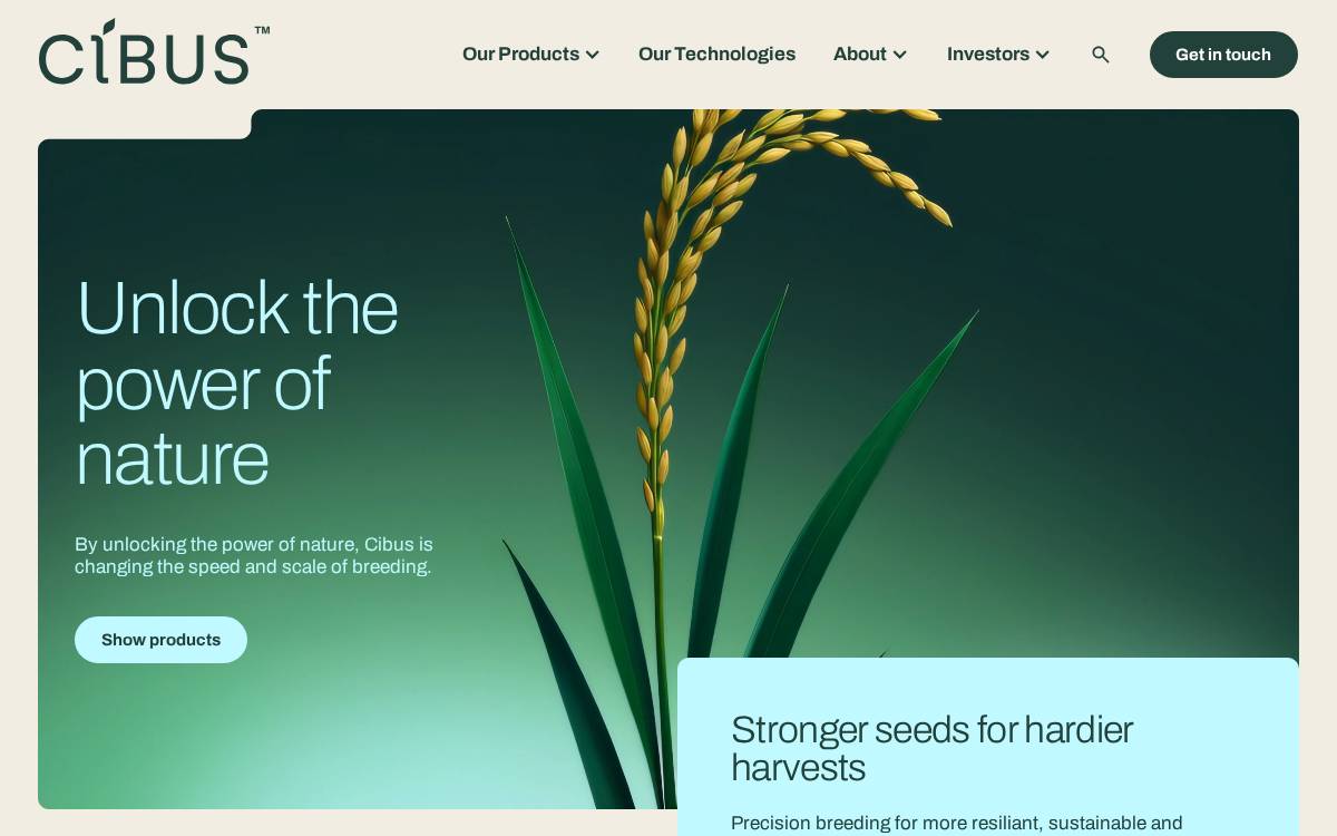 Cibus website preview
