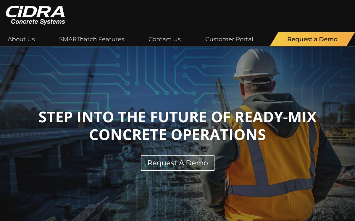 CiDRA Concrete Systems website preview
