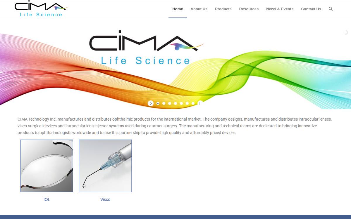 CIMA Life Science website preview