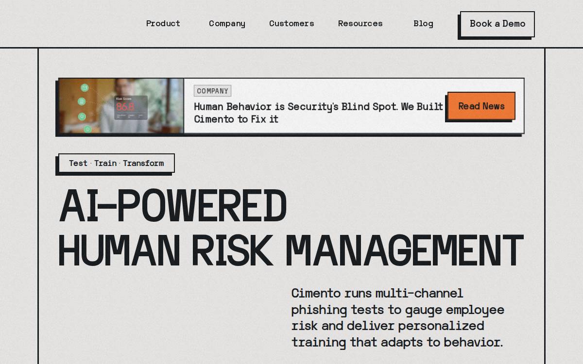 Cimento website preview