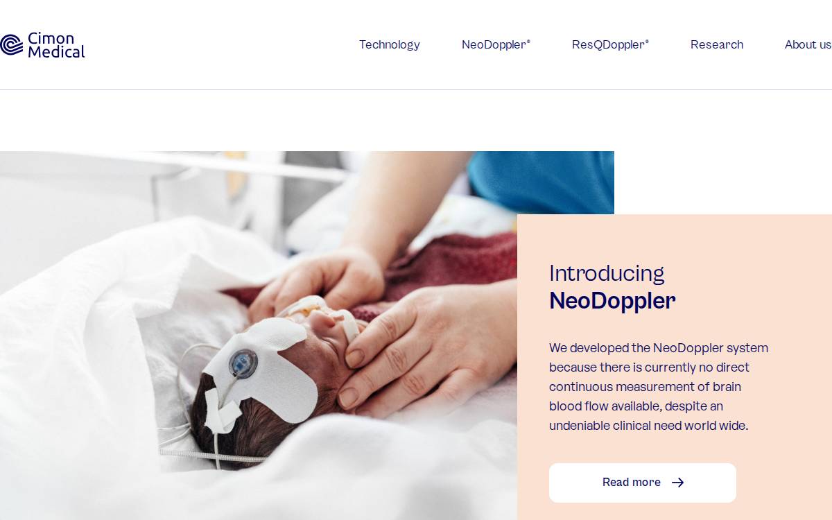 Cimon Medical website preview