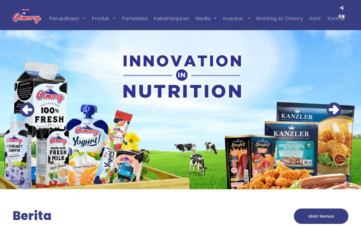 Cimory website preview