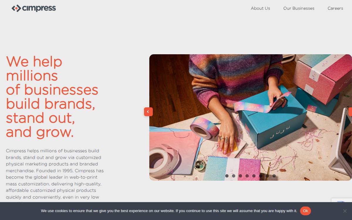Cimpress website preview