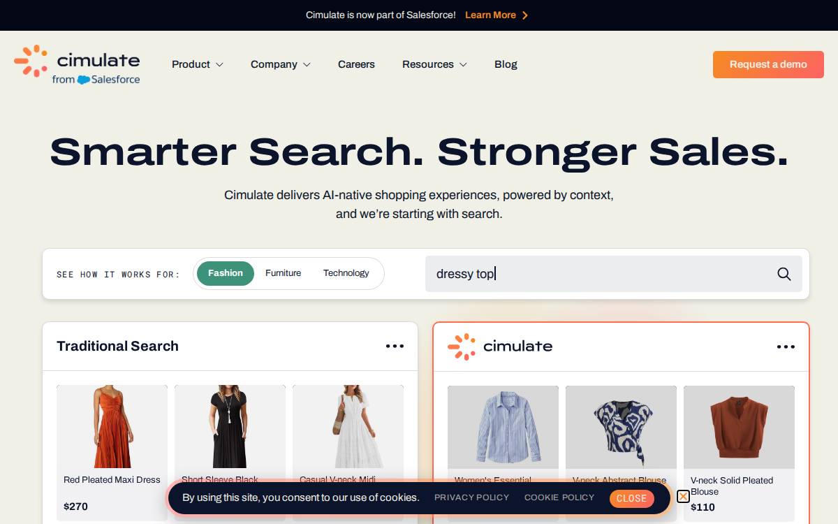 Cimulate website preview