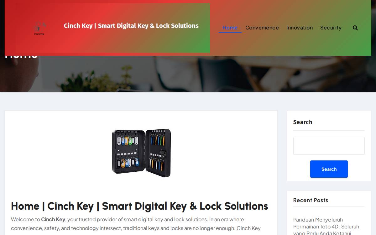 Cinchkey website preview
