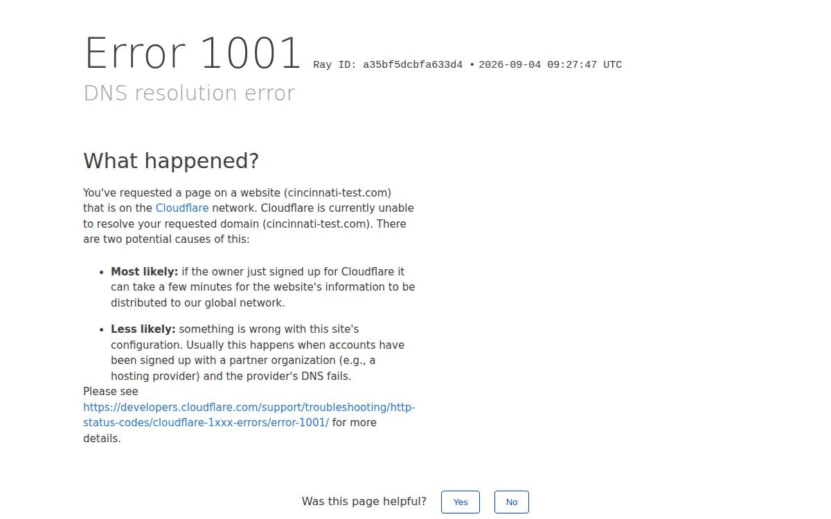 Cincinnati Test Systems website preview