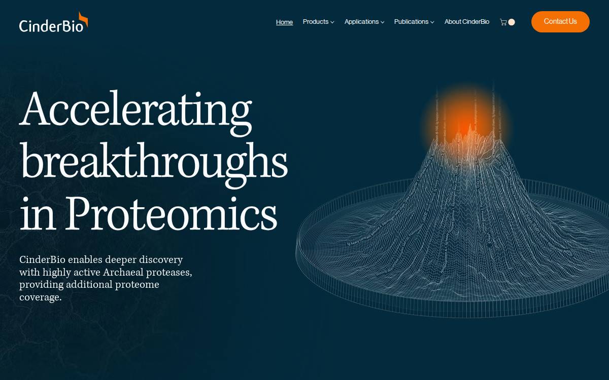 Cinderbio website preview