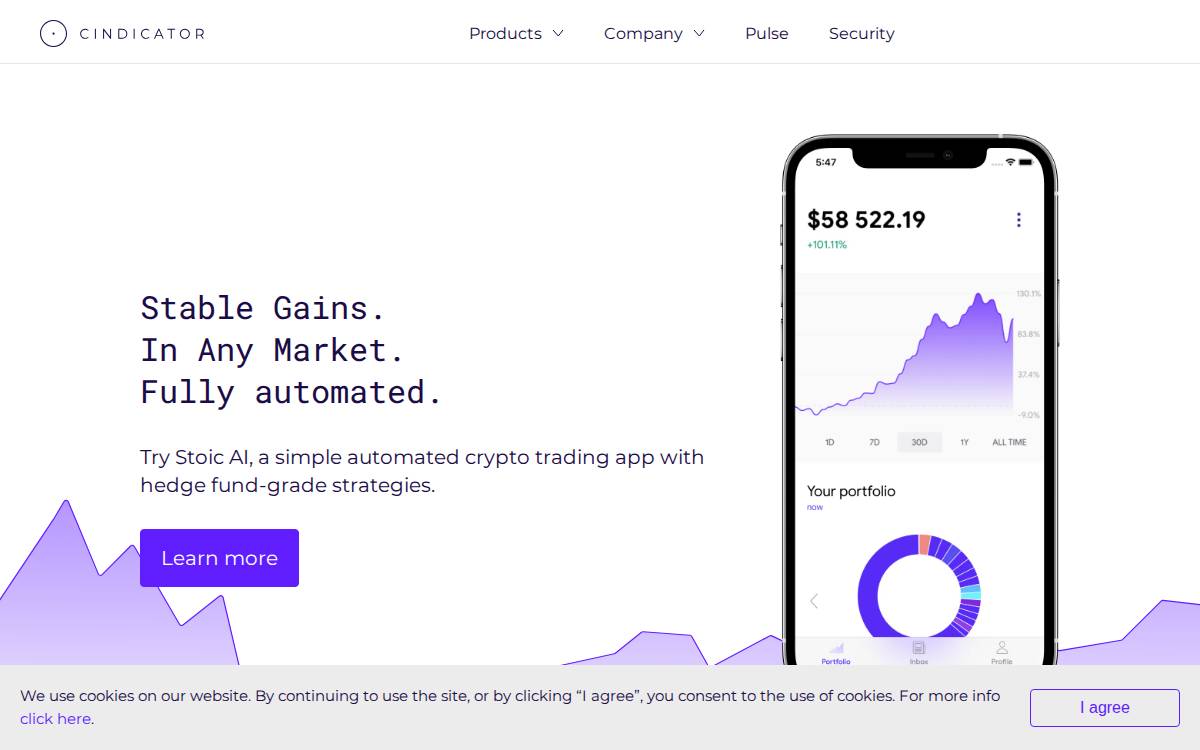 Cindicator website preview