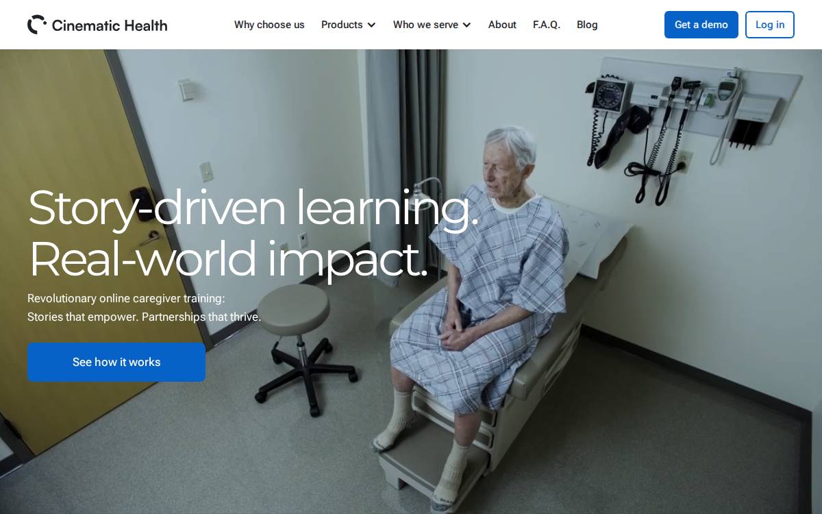 Cinematic Health Education website preview
