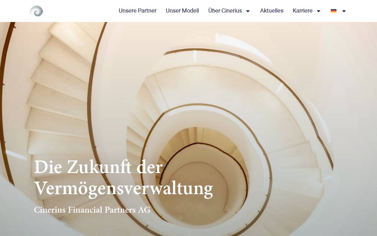 Cinerius Financial Partners website preview