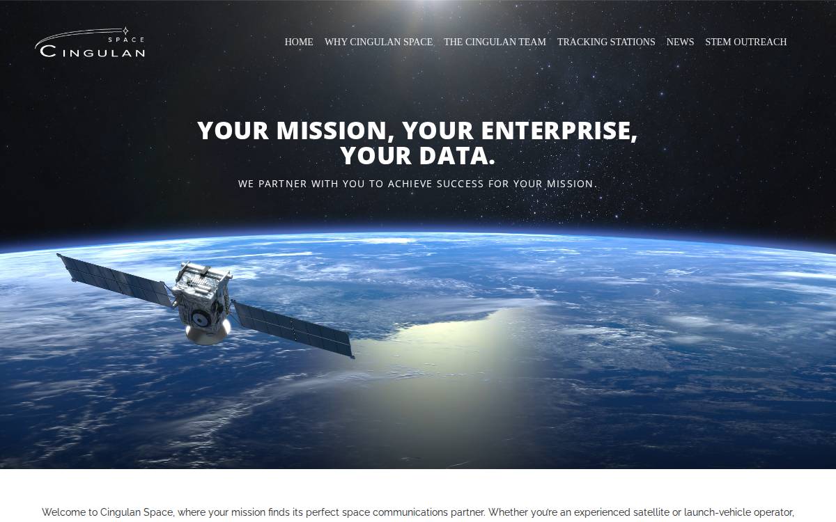 Cingulan Space website preview