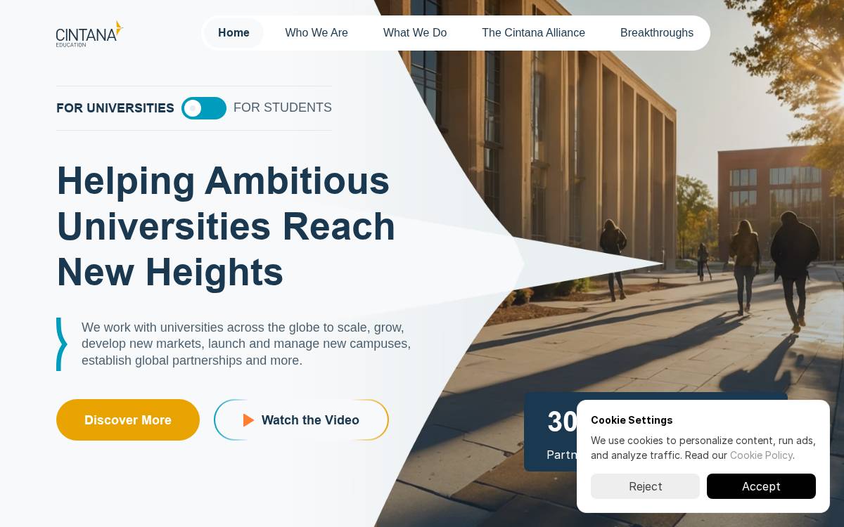 Cintana website preview