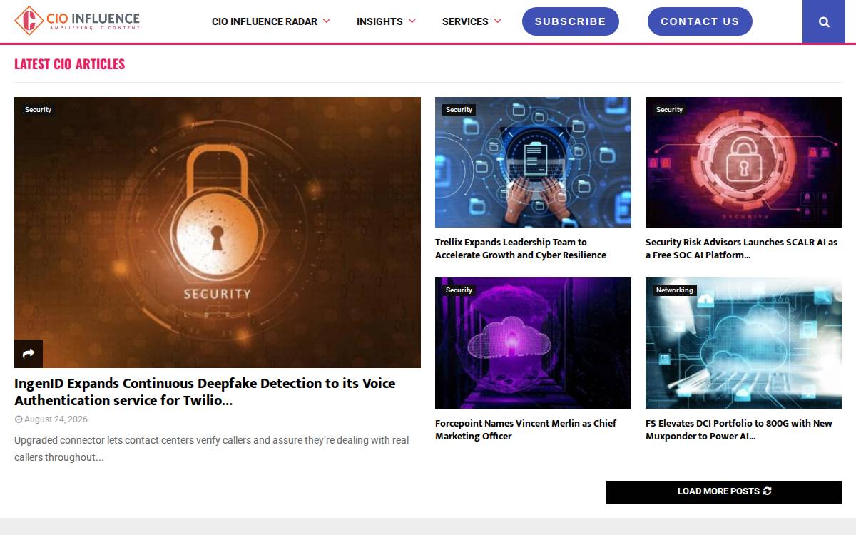 Cioinfluence website preview