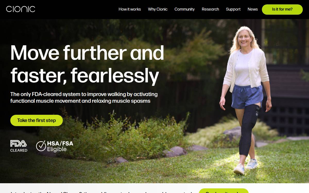 Cionic website preview