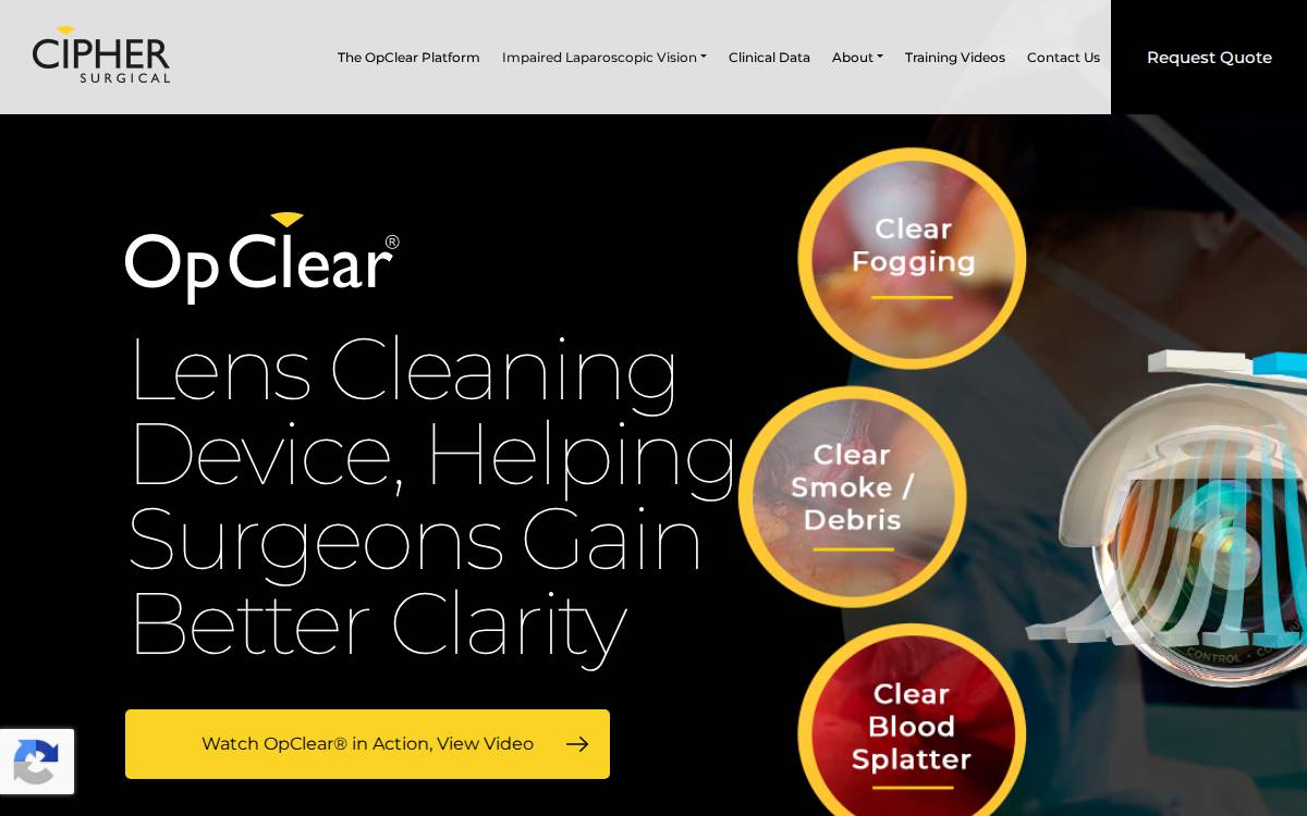 Cipher Surgical Seed website preview