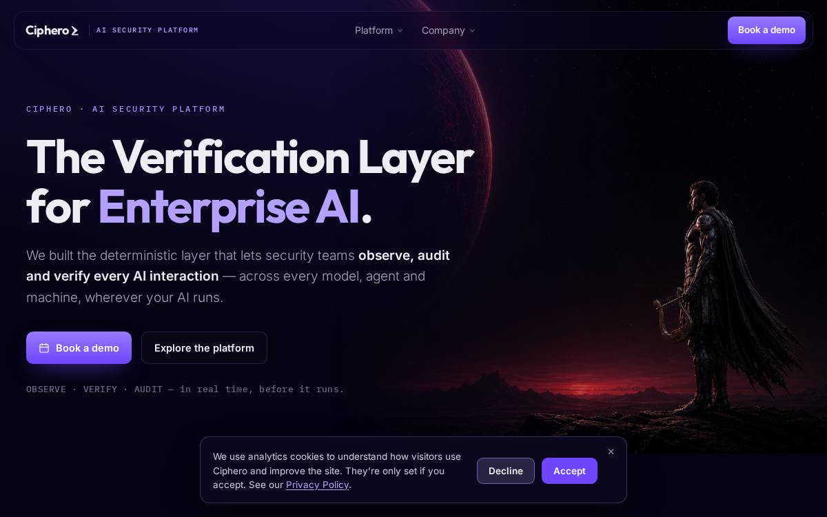 Ciphero website preview