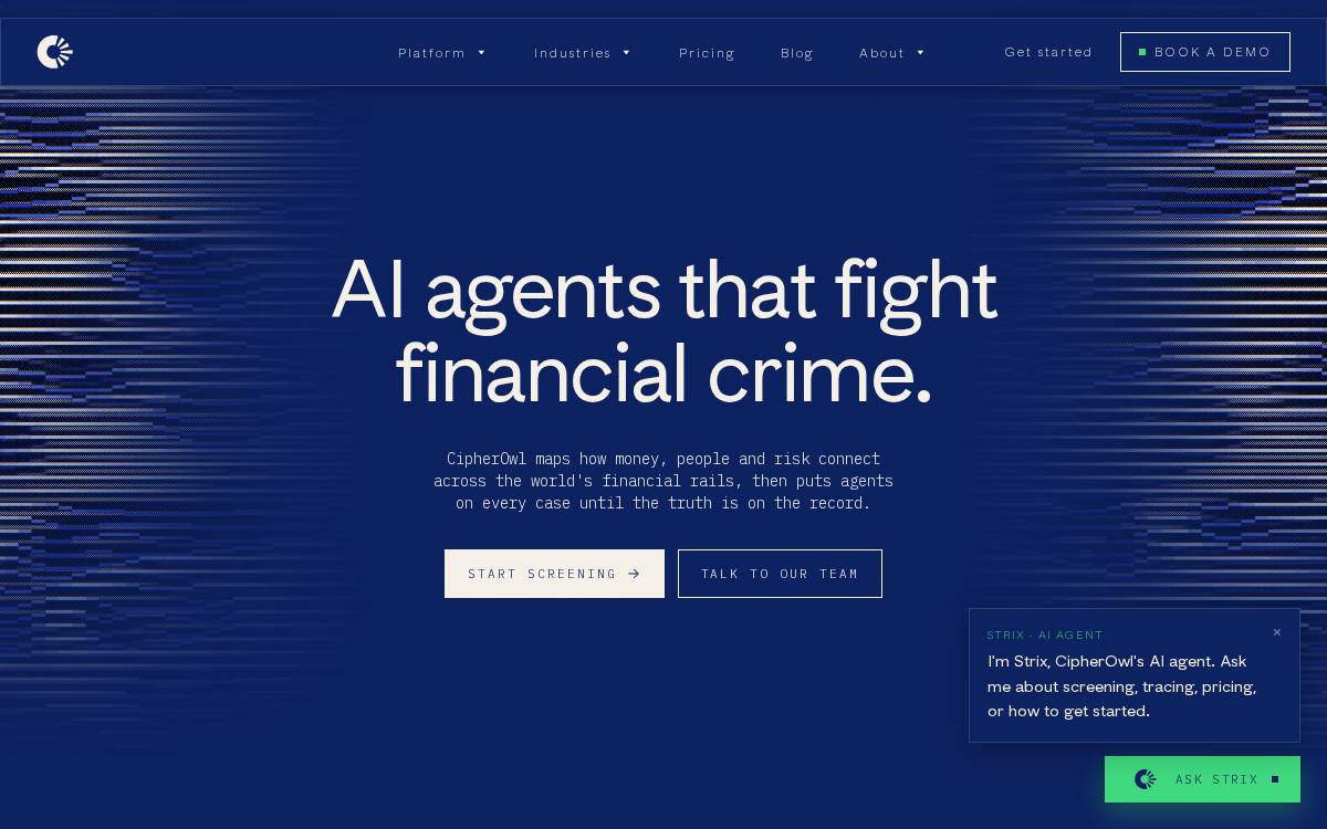 CipherOwl website preview