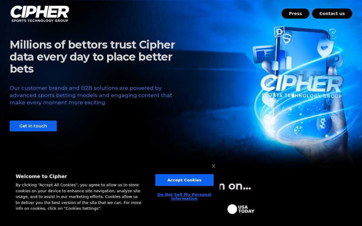 Ciphersports website preview