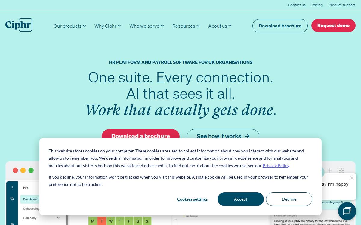 Ciphr website preview