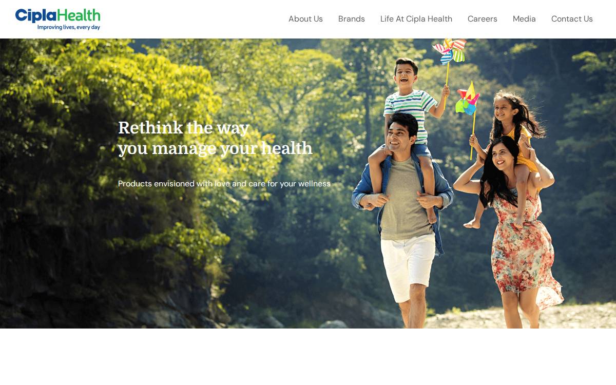 Cipla Health website preview