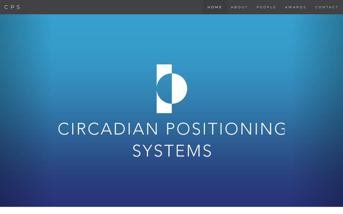 Circadian Positioning Systems, Inc. website preview