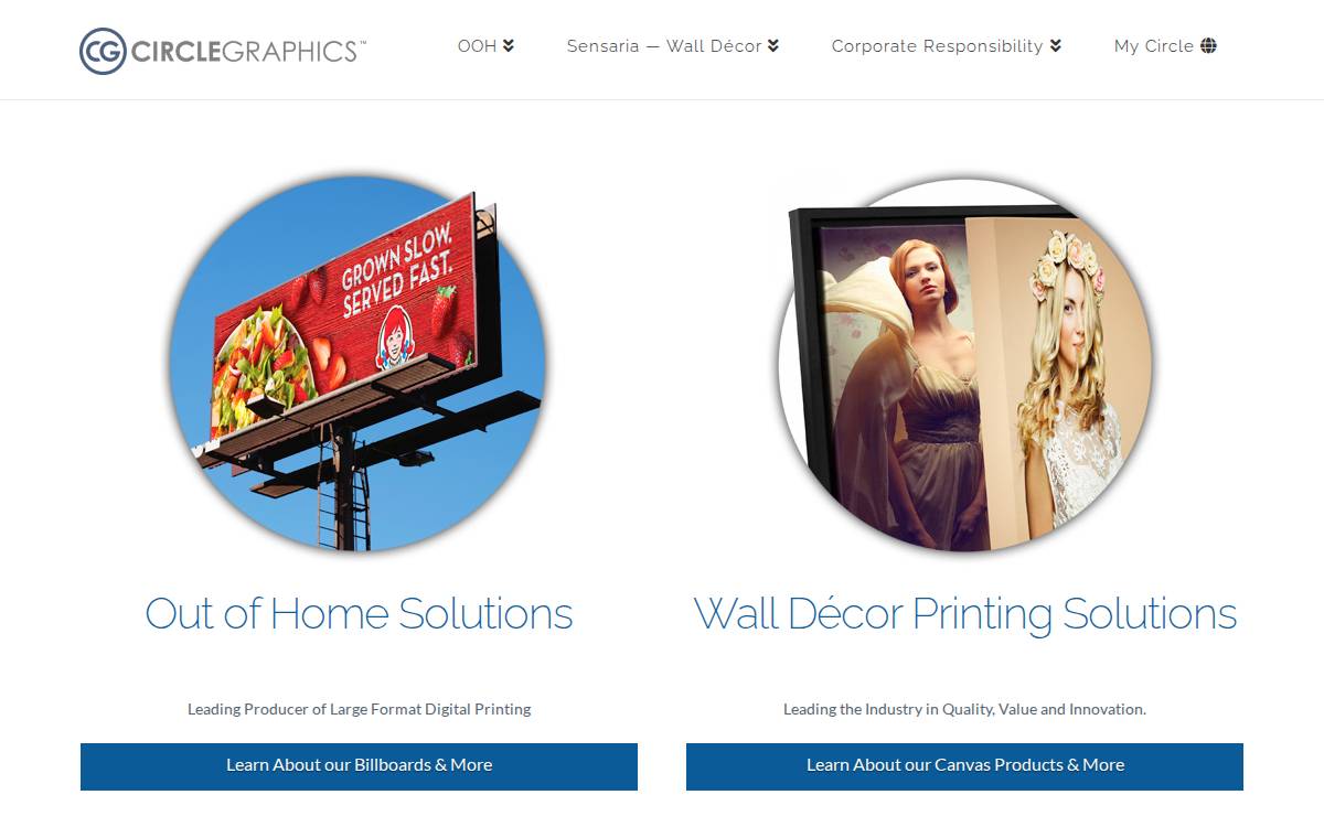 Circle Graphics website preview