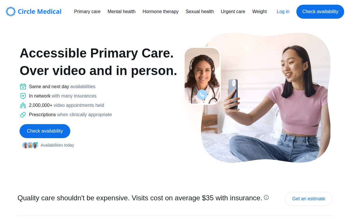 Circle Medical website preview