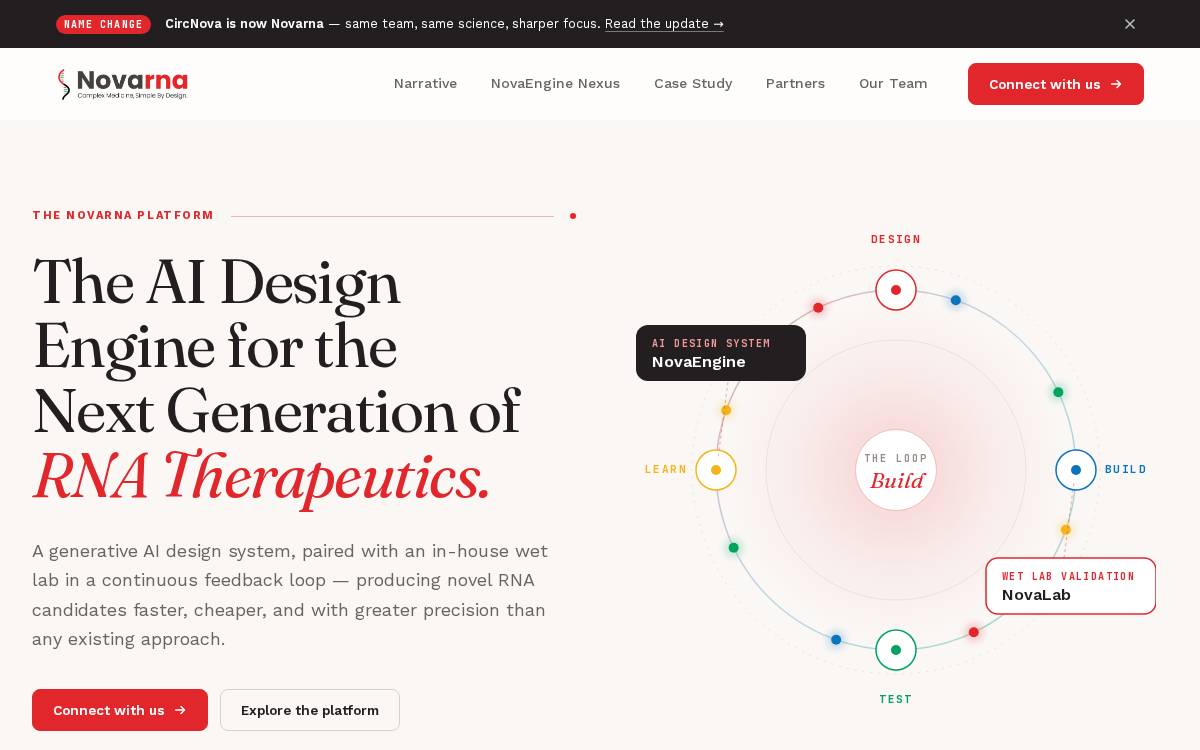 CircNova Future of Health website preview