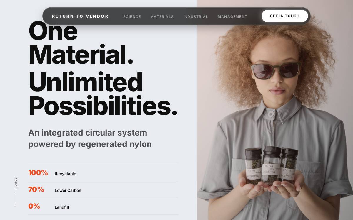 Circular apparel website preview