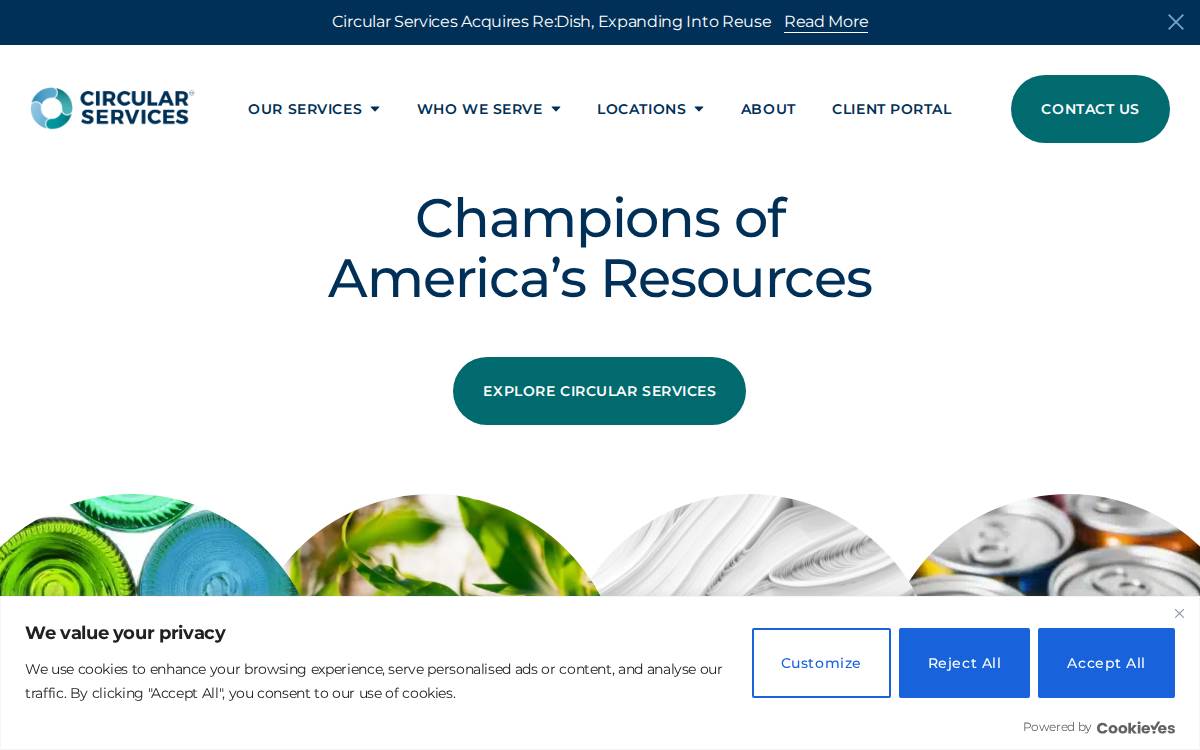 Circular Services website preview