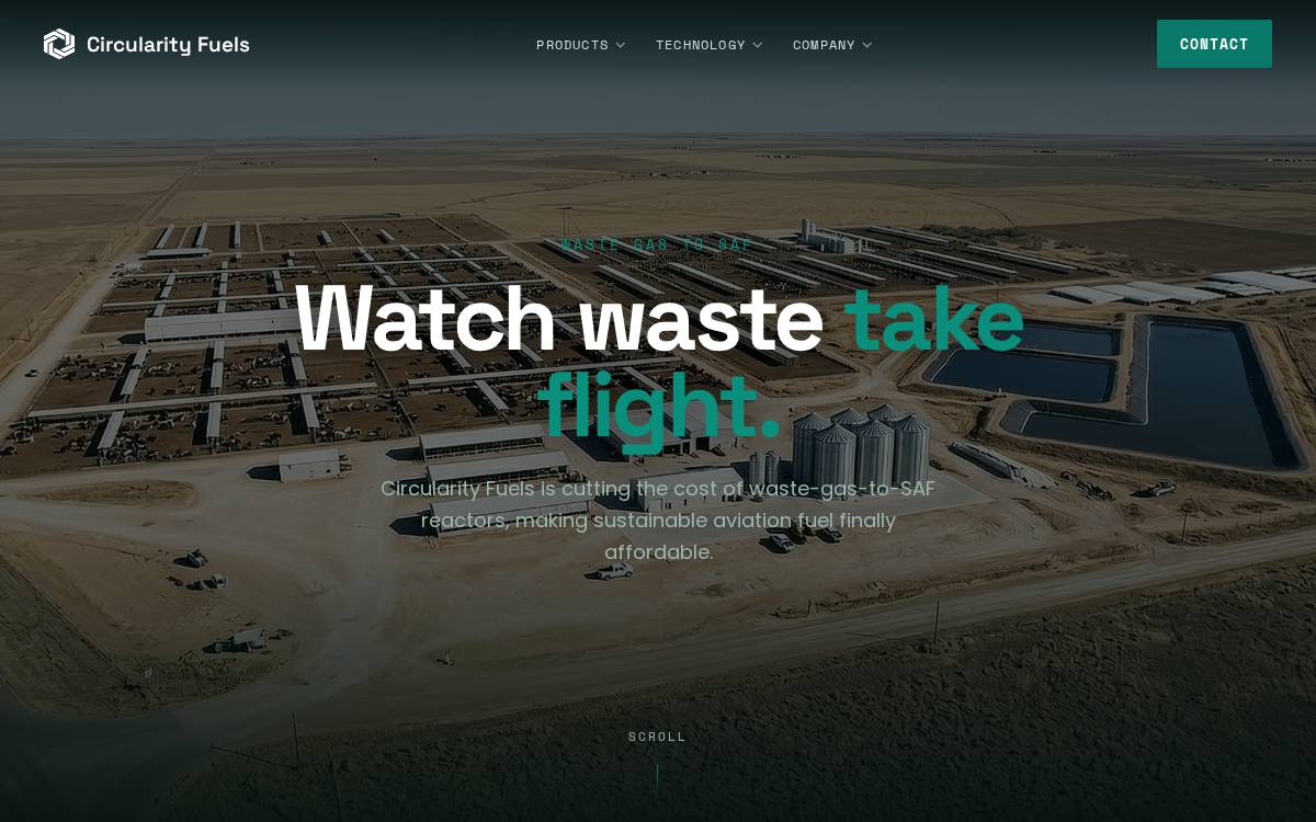 Circularity Fuels website preview